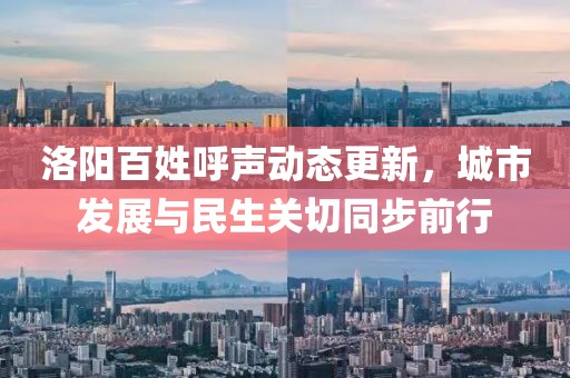 洛阳百姓呼声动态更新，城市发展与民生关切同步前行