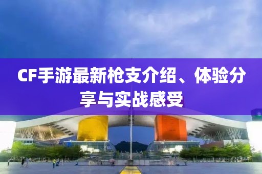CF手游最新枪支介绍、体验分享与实战感受