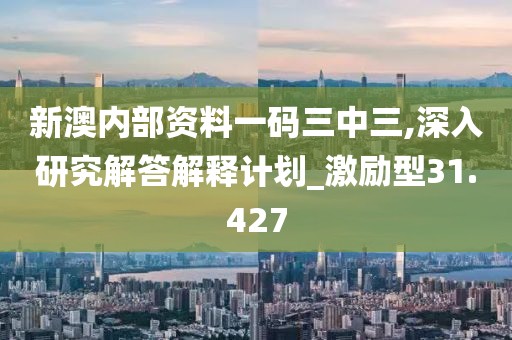 新澳内部资料一码三中三,深入研究解答解释计划_激励型31.427
