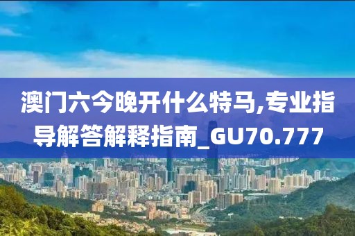 澳门六今晚开什么特马,专业指导解答解释指南_GU70.777