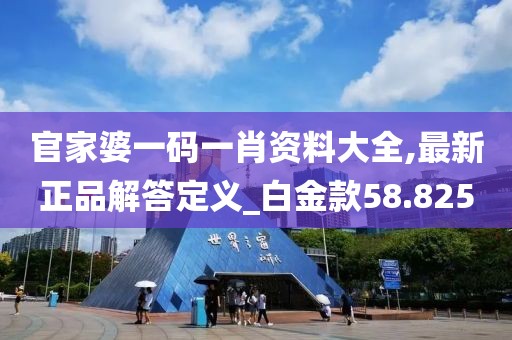 官家婆一码一肖资料大全,最新正品解答定义_白金款58.825