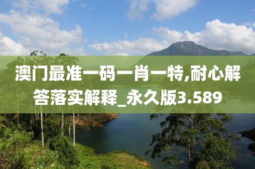 澳门最准一码一肖一特,耐心解答落实解释_永久版3.589