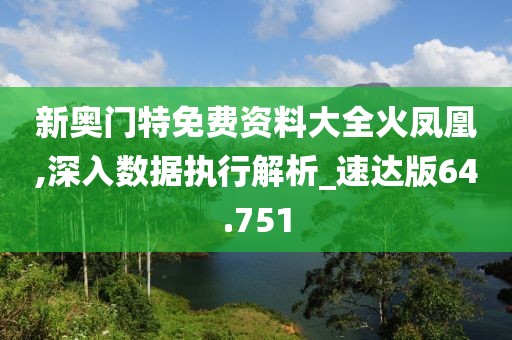 新奥门特免费资料大全火凤凰,深入数据执行解析_速达版64.751