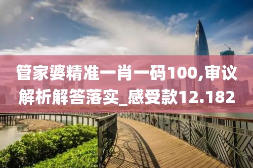 管家婆精准一肖一码100,审议解析解答落实_感受款12.182