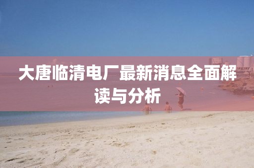 大唐临清电厂最新消息全面解读与分析