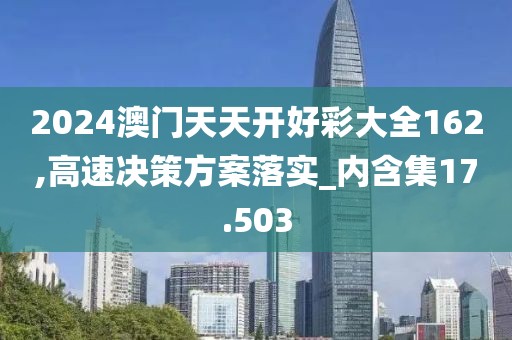 2024澳门天天开好彩大全162,高速决策方案落实_内含集17.503