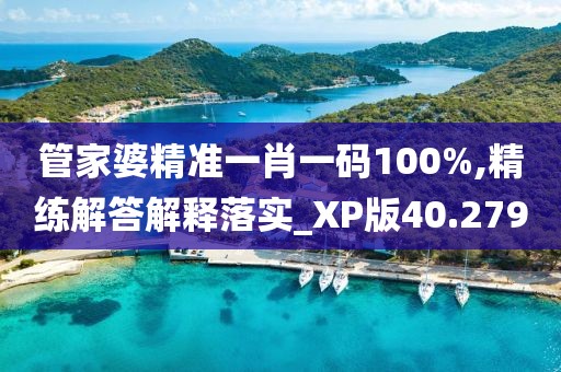 管家婆精准一肖一码100%,精练解答解释落实_XP版40.279