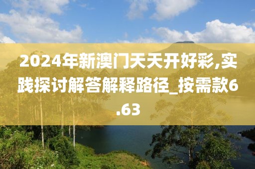 2024年新澳门天天开好彩,实践探讨解答解释路径_按需款6.63