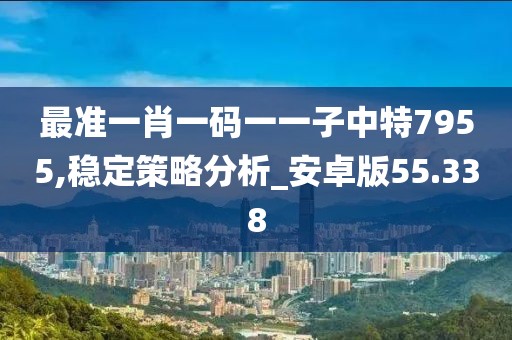 最准一肖一码一一子中特7955,稳定策略分析_安卓版55.338