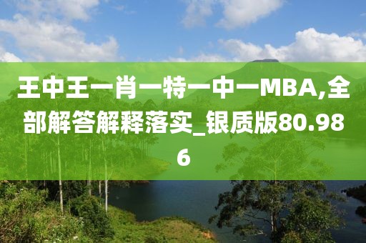 王中王一肖一特一中一MBA,全部解答解释落实_银质版80.986