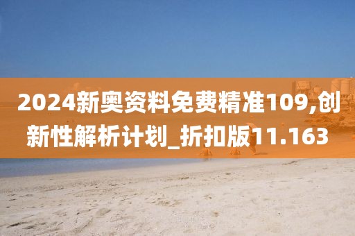 2024新奥资料免费精准109,创新性解析计划_折扣版11.163