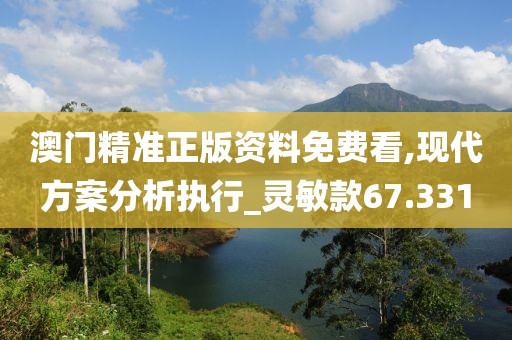 澳门精准正版资料免费看,现代方案分析执行_灵敏款67.331