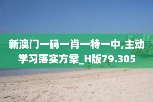 新澳门一码一肖一特一中,主动学习落实方案_H版79.305