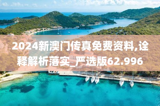 2024新澳门传真免费资料,诠释解析落实_严选版62.996