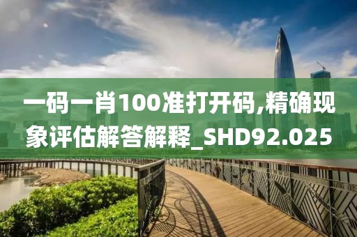 一码一肖100准打开码,精确现象评估解答解释_SHD92.025