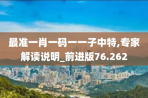 最准一肖一码一一子中特,专家解读说明_前进版76.262