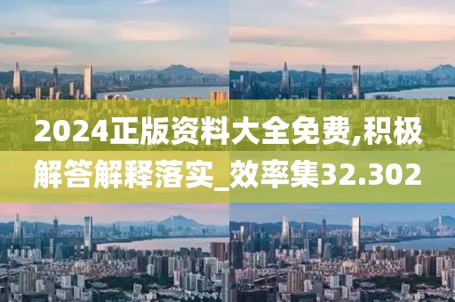 2024正版资料大全免费,积极解答解释落实_效率集32.302