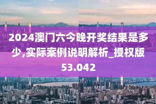 2024澳门六今晚开奖结果是多少,实际案例说明解析_授权版53.042