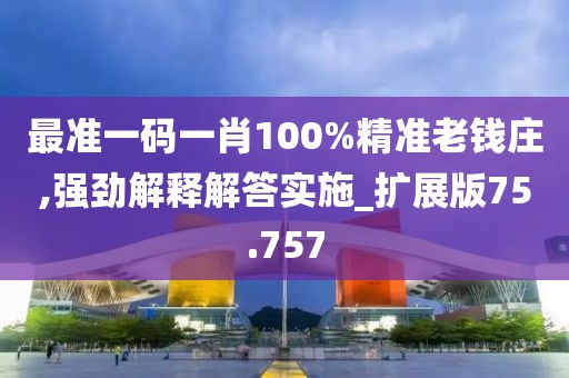 最准一码一肖100%精准老钱庄,强劲解释解答实施_扩展版75.757