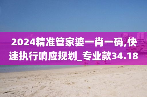 2024精准管家婆一肖一码,快速执行响应规划_专业款34.18