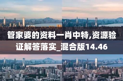 管家婆的资料一肖中特,资源验证解答落实_混合版14.46