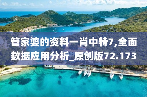 管家婆的资料一肖中特7,全面数据应用分析_原创版72.173