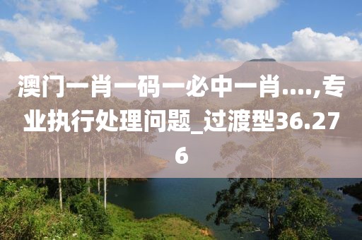 澳门一肖一码一必中一肖....,专业执行处理问题_过渡型36.276