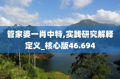 管家婆一肖中特,实践研究解释定义_核心版46.694