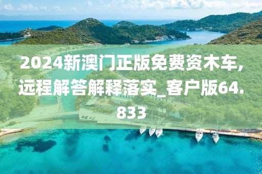 2024新澳门正版免费资木车,远程解答解释落实_客户版64.833