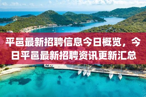 平邑最新招聘信息今日概览，今日平邑最新招聘资讯更新汇总