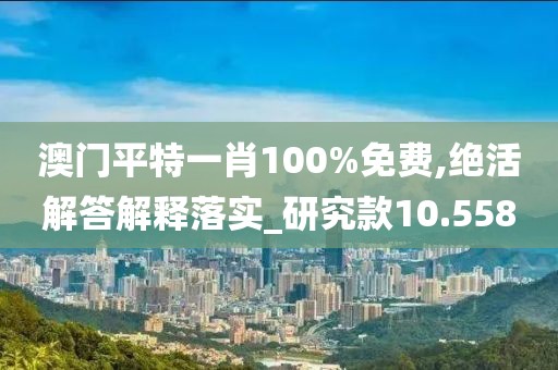 澳门平特一肖100%免费,绝活解答解释落实_研究款10.558