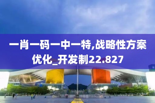 一肖一码一中一特,战略性方案优化_开发制22.827