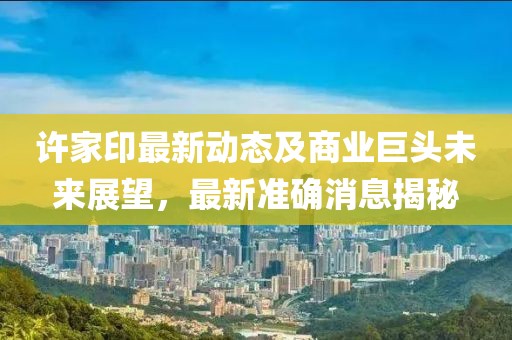 许家印最新动态及商业巨头未来展望，最新准确消息揭秘