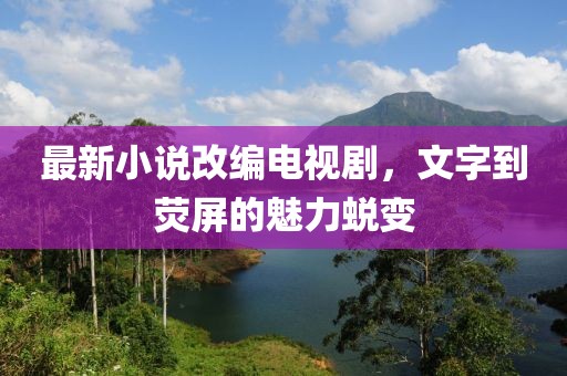 最新小说改编电视剧，文字到荧屏的魅力蜕变