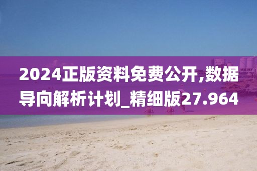 2024正版资料免费公开,数据导向解析计划_精细版27.964