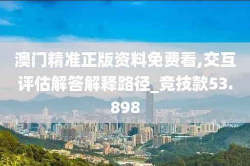 澳门精准正版资料免费看,交互评估解答解释路径_竞技款53.898
