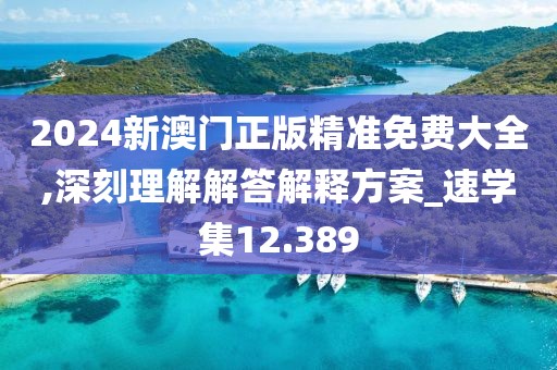 2024新澳门正版精准免费大全,深刻理解解答解释方案_速学集12.389