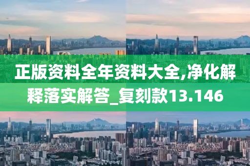 正版资料全年资料大全,净化解释落实解答_复刻款13.146