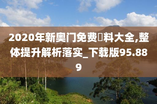 2020年新奥门免费資料大全,整体提升解析落实_下载版95.889