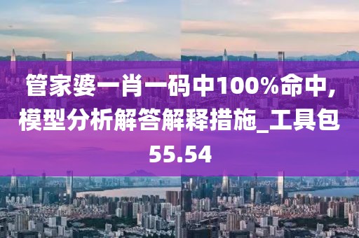 管家婆一肖一码中100%命中,模型分析解答解释措施_工具包55.54