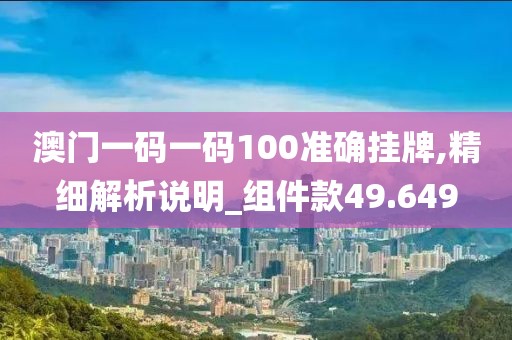 澳门一码一码100准确挂牌,精细解析说明_组件款49.649