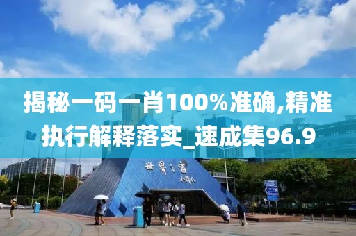 揭秘一码一肖100%准确,精准执行解释落实_速成集96.9