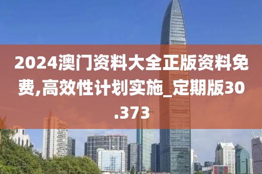 2024澳门资料大全正版资料免费,高效性计划实施_定期版30.373