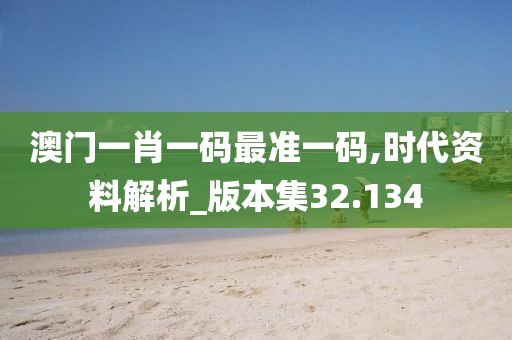 澳门一肖一码最准一码,时代资料解析_版本集32.134