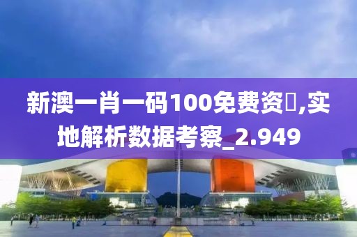 新澳一肖一码100免费资枓,实地解析数据考察_2.949