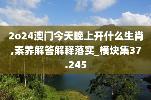 2o24澳门今天晚上开什么生肖,素养解答解释落实_模块集37.245