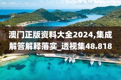 澳门正版资料大全2024,集成解答解释落实_透视集48.818
