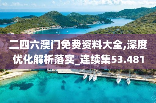 二四六澳门免费资料大全,深度优化解析落实_连续集53.481