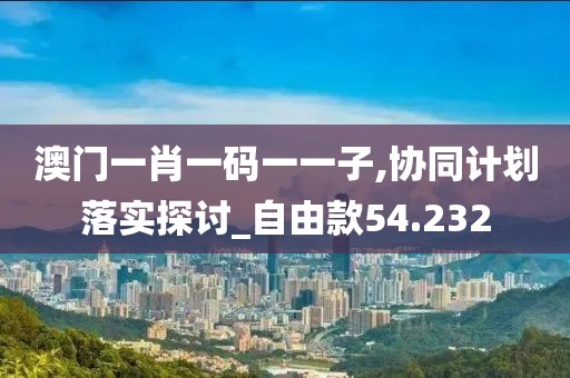 澳门一肖一码一一子,协同计划落实探讨_自由款54.232