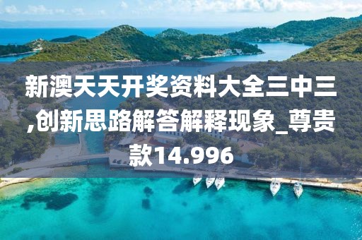 新澳天天开奖资料大全三中三,创新思路解答解释现象_尊贵款14.996